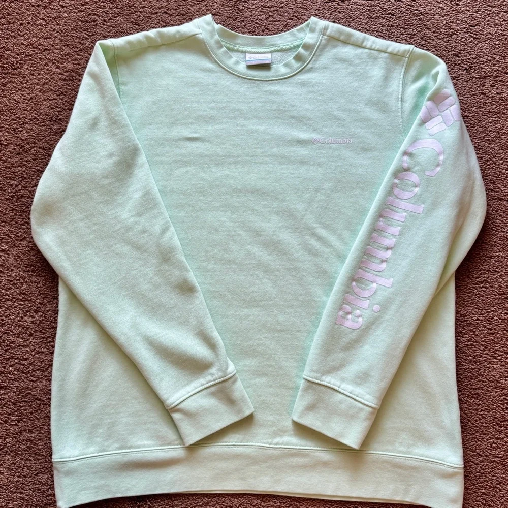 Columbia Green Crewneck Sweater - Picture 1 of 4